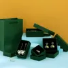 Dark GreenBrand Geschenkverpackungsboxen für Halskette, Ohrringe, Ring, Papierkarte, Einzelhandelsverpackung für Modeschmuck-Accessoires