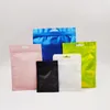 100 pz/lotto sacchetto a prova di odore stand up sacchetti campione richiudibili sacchetto autosigillante in alluminio con finestra per tè caffè cibo