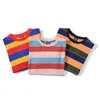 Bolubao 2020 Sommarmärke Casual Washed T-shirts Män Vintage Kontrast 100% Bomull Toppar Striped Fashion Male T Shirt Y0322