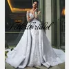 Long Sleeve Mermaid Wedding Dresses with Detachable Train 2022 Full Lace Applique Sexy Garden Trumpet Bridal wedding gown