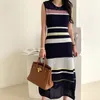 Lanmrem Summer recomendado Coreano Elegante Pequeno Pequeno Moda Fashion Stretch Dress Summer Tricotado Sling Vestidos WO0150 x0521
