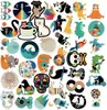 Lot de 100 autocollants en vinyle mignons animaux mélangés pour bouteille d'eau, ordinateur portable, planificateur, scrapbooking, planche à roulettes, journal, organisateur, enfants, adolescents, décalcomanies