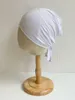 Beanie/Skull Caps Moda Donna Cappelli Malaysia Pure Color Modal Cotton Bunting Bottom Cap Tie Sweatcloth Sciarpa Moon Lady 577
