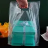 50pcs Frosted Transparent Portable Stand Plastic Baking 4" 6" 8" 10" Cake Bread Dessert Food Packaging Takeaway Bags 210724