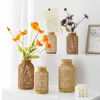 花瓶カットライフノルディック籐透明ガラス花花瓶装飾ホーム水耕テーブルの結婚式大植物のテラリウム