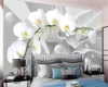 Papier peint mural 3d personnalisé Dabstract Space Phalaenopsis Ball Salon TV Fond Lié Mur Amélioration de L'habitat Soie Wallpapers219g