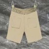 22ss Mens designer Jacquard short pants Spring summer Men Denim Pant Double letter Casual letters Trousers khaki xinxinbuy