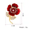 Broches classiques en émail Rose fleur pour femmes, en alliage, pour mariage, bureau, broches décontractées, cadeaux