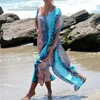 Vestido de encobrimento sexy Kaftan pareo sarongues túnica maiô de maiô