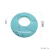 Natuurlijke edelsteen hangers donut hanger bulk sieraden maken charmes voor kettingen 28 mm gemengde kleur