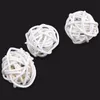 Party Decoration 12 Pcs 3cm Rattan Wicker Ball For Garden, Wedding, (RED )