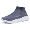 Mode sommarmesh ljus andningsbara skor lyxig designer sport casual sneakers strumpor high top set fötter män loafers x72