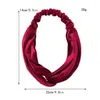 Accessoires pour cheveux Sports de plein air Yoga Cross Hairbands Fashion Girls Élastique velours Turban Headwrap M3571