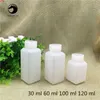 30 60 100 120 ml Sealed Plastic Empty Square bottle Chemical liquid sample packaging Containersgood qty