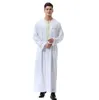 Homens Islâmicos Muçulmanos Kaftan Vintage Manga Longa Gola Impressa Robes Caftan 2020 Dubai Abaya Árabe Masculino Jubba Thobe INCERUN2520