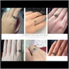 Band Drop Delivery 2021 Vintage Rose Flower Rings Arrival Ring For Women Fine Jewelry Gift Yghek