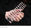 멋진 색상 무광택 색상 제조업체 가격은 네일 스트립 조항 24 PCS Frosted Wathing Naut Nail Full Cover 팁 False Nails