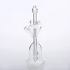 2022 Clear Hookahs 23cm tall 14.4mm Joint Smoking Water Glass Bongs Oil Rigs