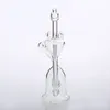 2022 Clear Hookahs 23cm tall 14.4mm Joint Smoking Water Glass Bongs Oil Rigs