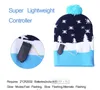 LED light up cappello beanie maglia luci colorate xmas unisex inverno berretto da neve invernale