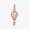 100% стерлингового серебра 925 пробы, сверкающий розовый-воздушный шар, подвеска, подходит для оригинальных европейских подвесок, браслет, модный свадебный Egageme271s