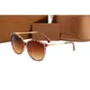 Mens Womens Designer Sunglasses Sun Glasses Round Fashion Gold Frame Glass Lens Eyewear for Man woman with actions acments mixed color