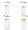 16 أوقية التسامي الزجاج يمكن بهلوان 12 أوقية cola متجمد يمكن الخيزران غطاء البيرة كوكتيل كأس الويسكي القهوة القدح مثلج الشاي جرة