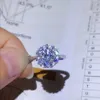 Moissanite, 925 srebrny projekt mody, silny kolor ognia, diament, wysoki twardość 1CT