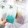 Bling Gitter Mobiele Telefoon Case Lijm Mobiele Pailletten Bedekken Sequin Transparant voor iPhone 11 12 Pro Max X XR XSMAX