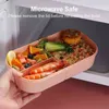 Worthbuy Lancheira para crianças Micro-ondas de micro-ondas de alimentos plásticos com compartimento conjunto de utensílios de mesa Bento caixa de bento caixa 211108