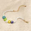 Bracelets de charme Origine Été Bohème Perles Multicolores Fleur Pour Femmes Filles Mode Simulation Perle Bijoux De Vacances