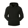 Mens vit hooded tröja vinter bomull vadderade vertikala randiga sweatshirts hoodies män casual midweight svett homme 210522