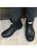 Kurze Chelsea Boots Gummistiefel Schwarz Matt Britische Stiefel Damen 211027