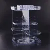 バスルームの貯蔵機関360度の回転化粧品ラック口紅ジュエリーケースホルダーディスプレイスタンドボックスメイクアップオーガナイザー