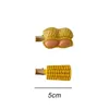 Simulazione della personalità della forcina Clip laterale di arachidi di mais Clip a becco d'anatra Studentessa Accessori per capelli carini