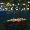 Luzes de cordas solares Bolas de globo à prova d 'água LED Fairy Lights 8 Modos para Jardim Jardim Casa Festa Decoração de Casamento 211104