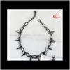 Personnalité Punk vent sens pointu Rivet pour femmes hommes exagération pointe bijoux en métal Sn135 66G07 Chokers 7Zdat