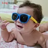 Crianças Polarized Sunglasses Tr90 Meninos Meninas Sun Óculos De Silicone Segurança Presente Para Crianças Bebê UV400 Vintage Eyewear