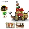 Äventyret Pirat Ship Building Blocks Leksaker Barnkonstruktör Skapare Idéer DIY Bricks Compat Barn Kids Gifts X0902