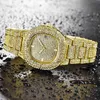Reloj de lujo con diamantes para mujer, relojes de estilo Hip Hop para mujer, Reloj de pulsera resistente al agua para mujer, Reloj de gota 2021