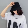 Summer Panama Cap Black White Solid Bucket Hat Unisex Bob Caps Hip Hop Gorros Men Women Beach Sun Fishing Boonie Wide Brim Hats Delm22