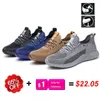 Work Safety Shoes Men Ankle Boots Shoe Man Summer Breathable Lightweight Oil Resistant Sneakers Free 211217