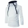 Men's Hoodies & Sweatshirts Men 2022 Chest Side Double Zipper Tracksuit Sweatshirt Winter Collar Cap Long Sleeves Pullover Hoody Sports