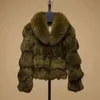 ETHEL ANDERSON Luxury Genuine Real Fur Jackets&Coats With Collar For Ladies Short Outerwear In Garments 211124