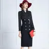 Spring Polka Dot Patchwork Office Work Dresses Elegant Slim Bodycon Long Midi Party Pencil Dress Plus Size 3XL Casual