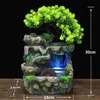 Obiekty dekoracyjne Figurki Wykwintna wodospad Fountain Krajobraz Model Desktop Been Atomizer Can Roślinuj Sukulety do Decoratio Home
