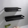 black corner wall shelf