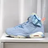 Jumpman 6S كرة السلة أحذية 6 Travis Scotts خوفًا من US13 US12 MEN RETRO ROALY HYPER Royal University Blue Chicago Obsidian UNC Backboard Sports Size Eur36-47 مع Box