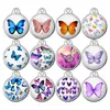 2021 Design Painted Butterfly Cases for Airtag Keychain With Key Ring Transparent TPU Tracker Protective Cover support Custom Logo