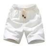 Summer Chinese Style Shorts Mężczyźni Straszne spodenki plażowe bawełniany solidny talia bermudów krótkie